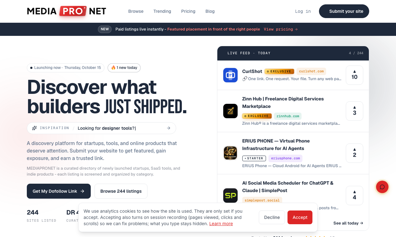 MEDIAPRONET Screenshot 1